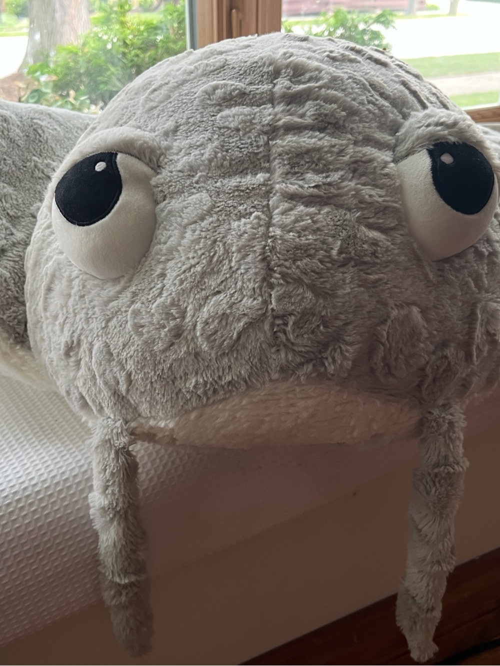 Coco Village Gray Ray Plush Toy 48x51” Coco Village stingray plush in gray and - Picture 4 of 5